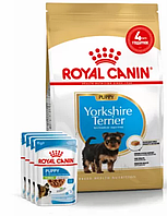 Royal Canin Yorkshire Puppy 1,5кг  + 4 пауча корм для цуценят породи йоркширський тер'єр
