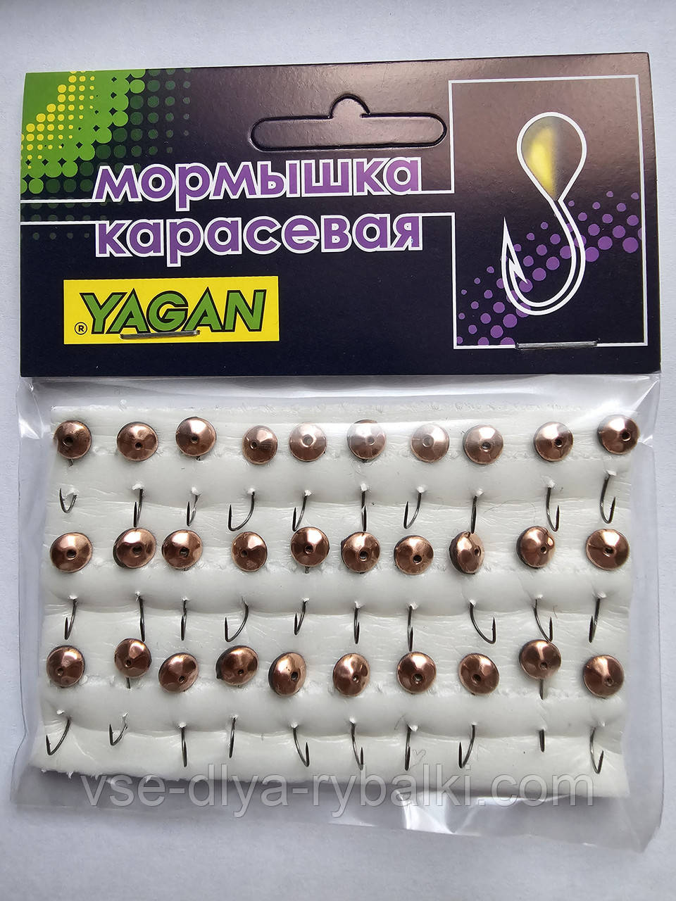 Мормишка карасева YAGAN око з гранями мідь № 23, фото 1