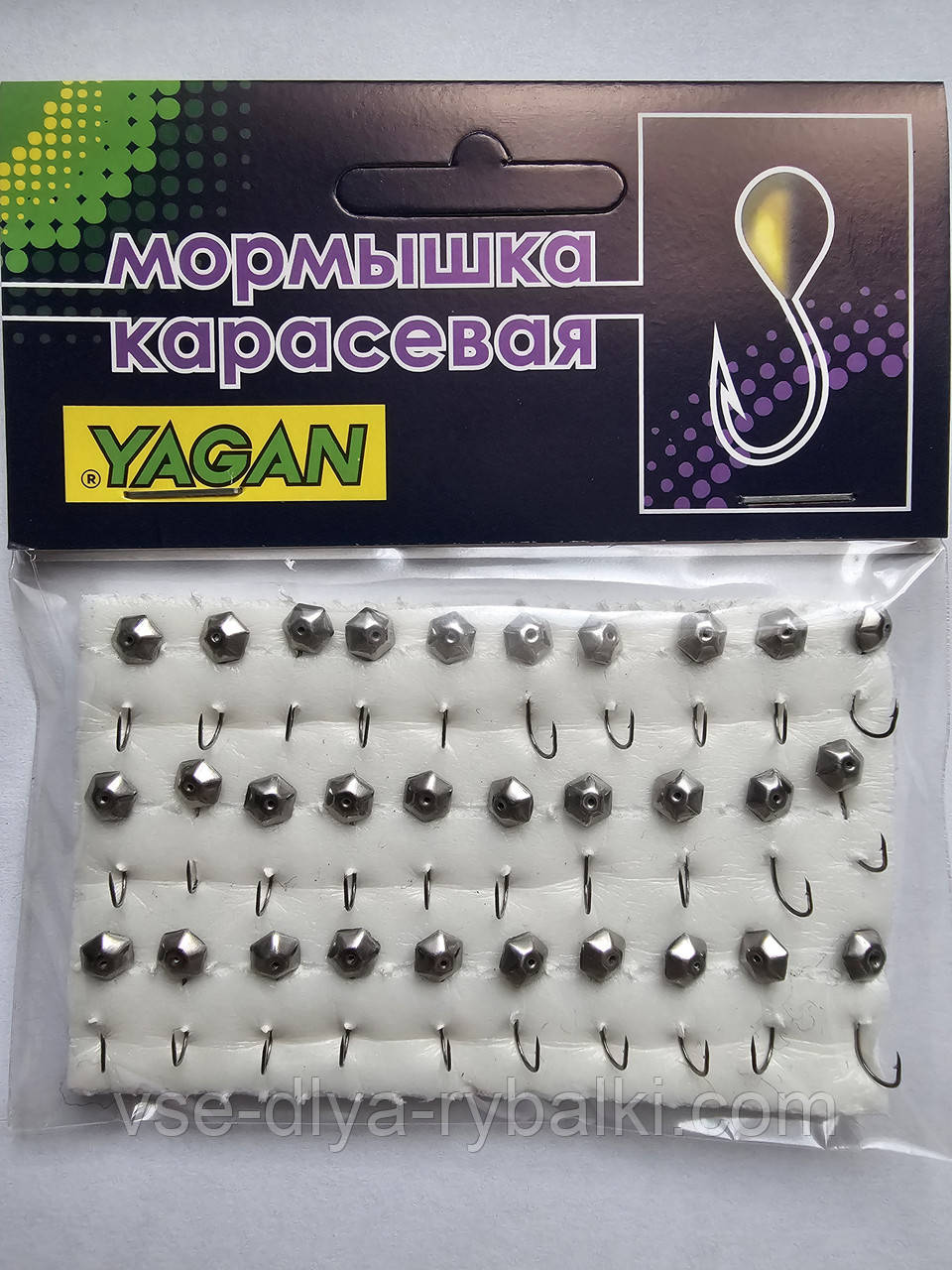 Мормишка карасева YAGAN шестигранник срібло № 9, фото 1