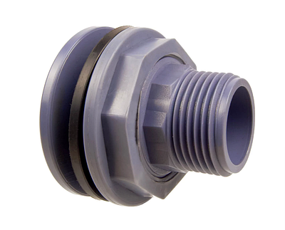 Штуцер для врізки в ємність 1" (32 мм) зі зворотньою різьбою. Врізка для бака, резервуара