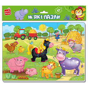 М'які пазли А4 Малюк зможе "Ферма", укр., 34*30см, ТМ Vladi Toys, Україна