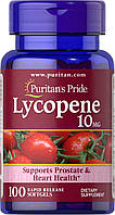 Ликопин, Lycopene, Puritan's Pride, 10 мг, 100 капсул