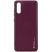 Шкіряний чохол Xshield для Xiaomi Redmi 9A Бордовий / Plum Red