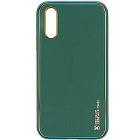 Шкіряний чохол Xshield для Xiaomi Redmi 9A, Зелений / Army green