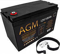 Аккумулятор свинцово-кислотный 12В 100Ач TECHTRU AGM