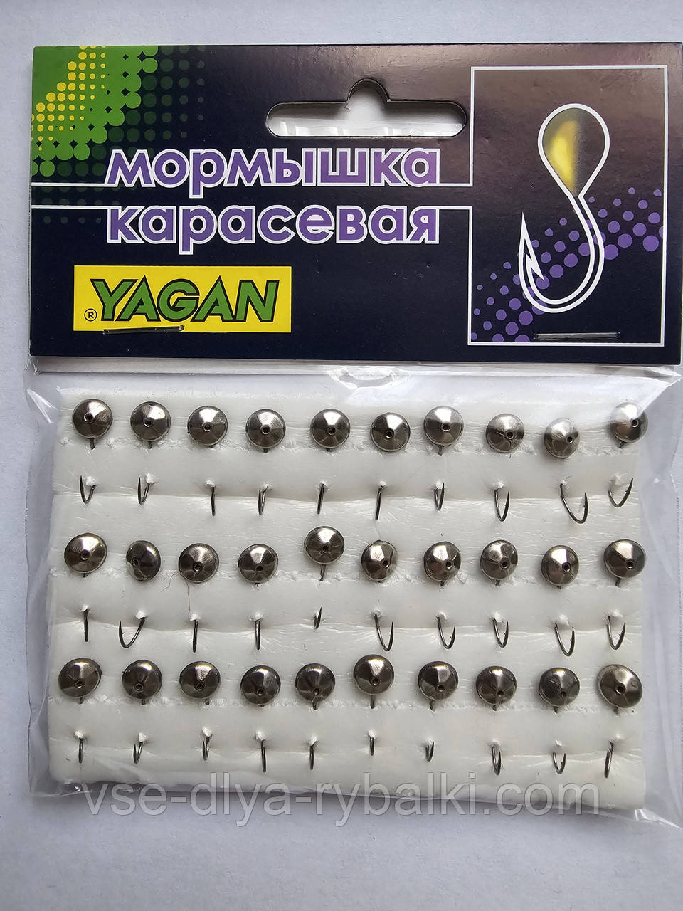 Мормишка карасева YAGAN  око з гранями срібло № 23, фото 1