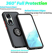 TPU чохол накладка Matte Ring Magnit для Honor 90 червоний, фото 4