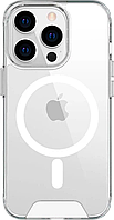 Накладка iPhone 15 Pro clear Space Case TPU MagSafe