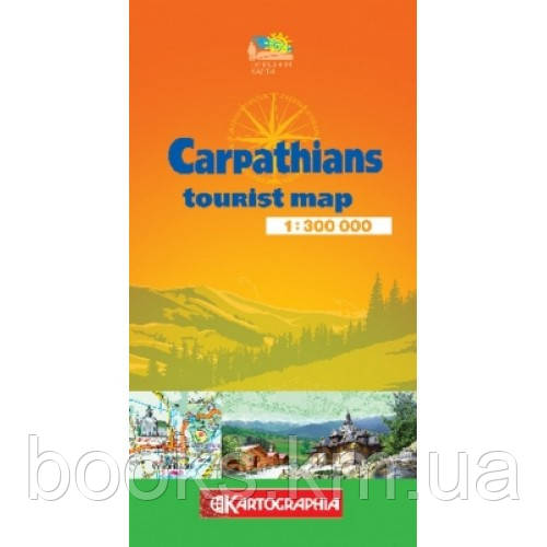 Карпати. Туристична карта м-б 1:300 000(англійська мова)., фото 1