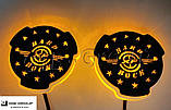 Led емблема універсальна Hard Rock з логотипом жовтого кольору, фото 2