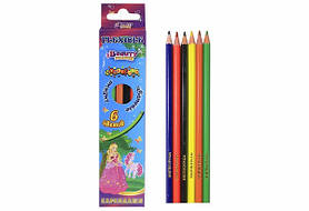 Олівець "Pincess", Мультяшки, 6 кольорів, що гнуться