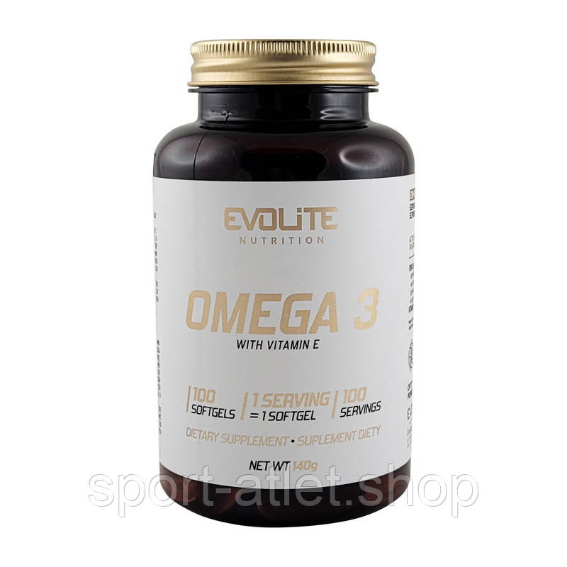 Жирні кислоти Evolite Nutrition Omega 3, 100 капсул