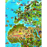 Карта світу для дітей картон (УКР)., фото 2