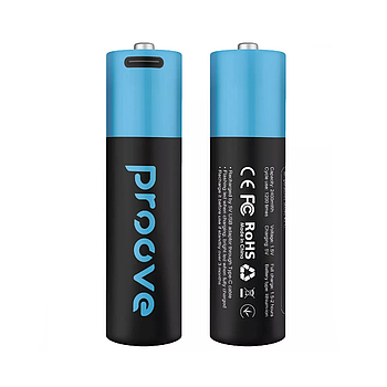 Акумуляторні батарейки з Type-C роз'ємом Proove Compact Energy 2600mAh Lithium-ion AA (2шт)
