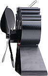4-лопатевий вентилятор VODA з тепловим приводом для дров'яної печі, чорні, фото 5