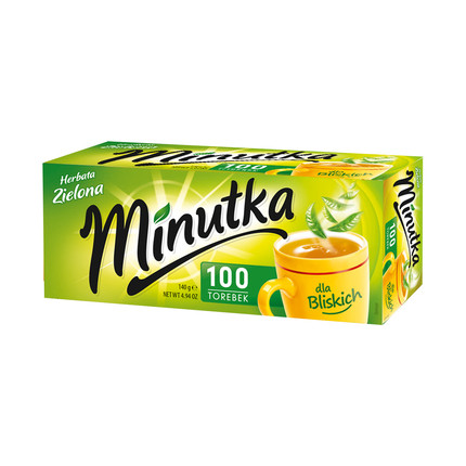Зелений чай Minutka в пакетиках, 140г (100пак.), 5уп/ящ