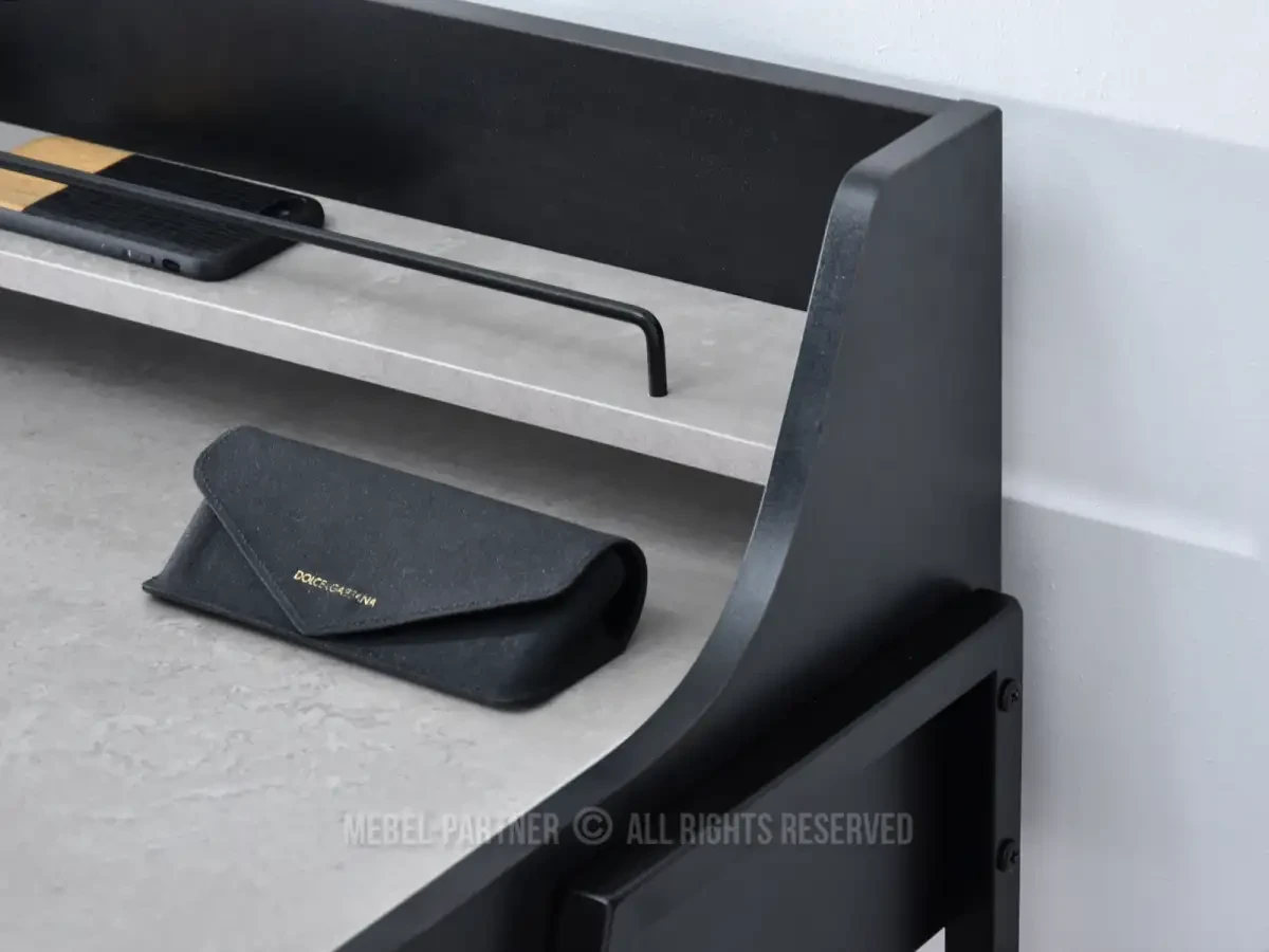 Borr бетонный стол-лофт с ящиками и черной рамой - фото 6 - id-p2107606301