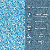 Самоклеючі шпалери 2800х500х1,5мм Блакитний з білим YM-03 BLUE WHITE SW-00001326, фото 4