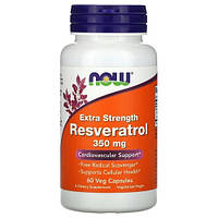 NOW Resveratrol 350 mg 60 рослинних капсул Lodgi