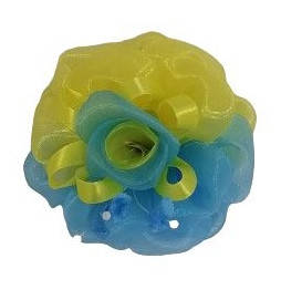 Бантик жовто-блакитний на резинці