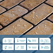 Декоративна ПВХ панель цегла 960х480х4мм Коричневий мармур SW-00001428, фото 4