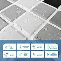 Декоративна ПВХ панель 960х480х4мм Чорно-біла мозаїка SW-00001432, фото 4