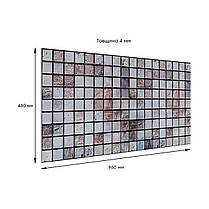 Декоративна ПВХ панель мозаїка 960х480х4мм Бежевий мармур SW-00001433, фото 3