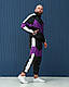 Чоловічий спортивний ретро костюм з плащівки фіолетовий диско, фото 4