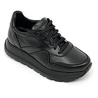 Жіночі кросівки чорного кольору на шнурівці Zlett 3838 чорний. розмір 36