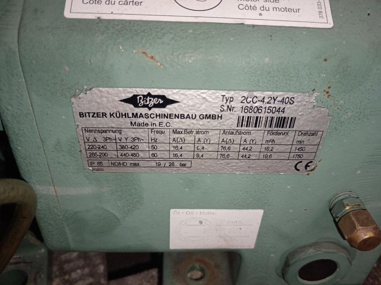 Компресор Bitzer 2CC4.2Y-40S (Б/У) 16.24 m3/h M(LBP), фото 1