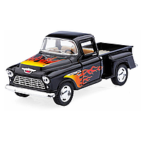 SO Машинка металлическая инерционная Пикап Chevy Stepside (1955) Kinsmart KT5330FW 1:32 (Черный)