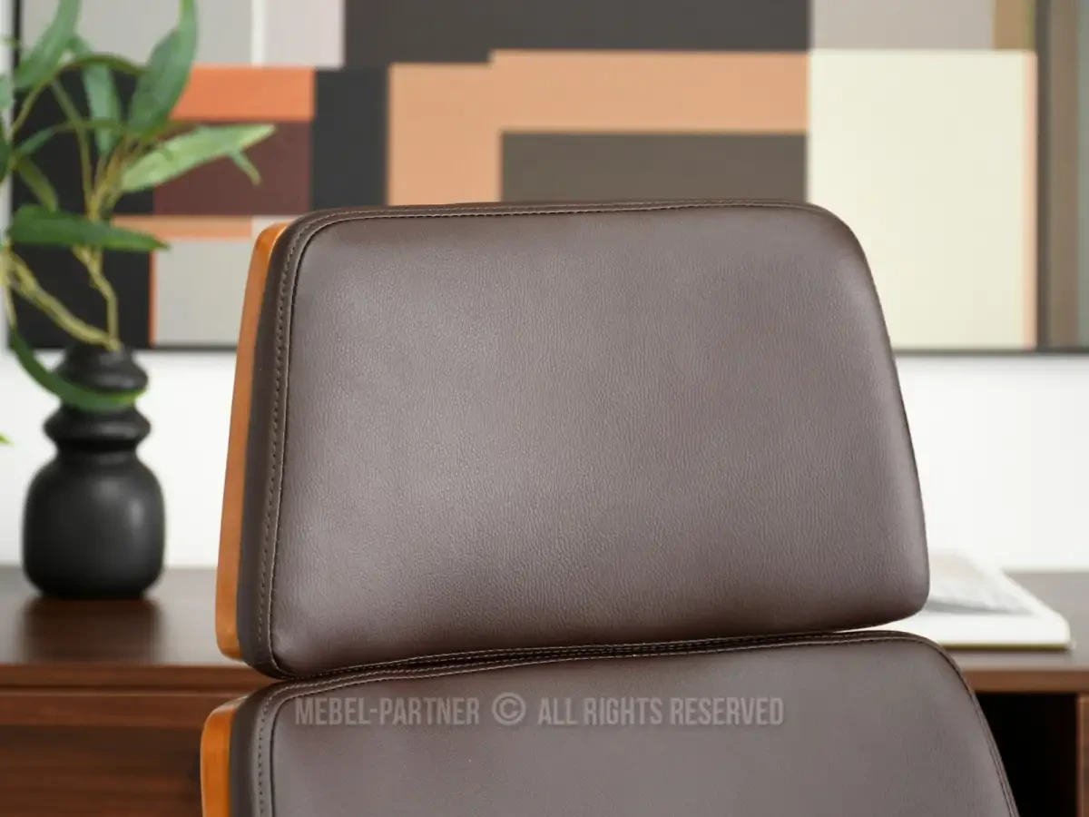 Clemens изогнутый деревянный офисный стул, коричневый орех, черная ножка - фото 9 - id-p2107606385