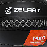 М'яч набивний для кросфіту волбол Wall Ball TA-7822-15 15 кг, фото 3