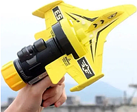 Игрушка самолет-планер с катапультой Space Bus Power Дестский летающий самолет Желтый