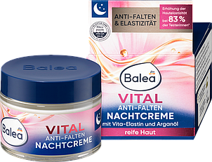 Нічний крем проти зморшок Balea Vital (для зрілої шкіри 40+) 50 мл