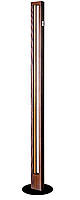 Кутовий підлоговий дерев'яний високий торшер 1450 мм Brama Metal колір Тютюн Світильник основа метал Simpler