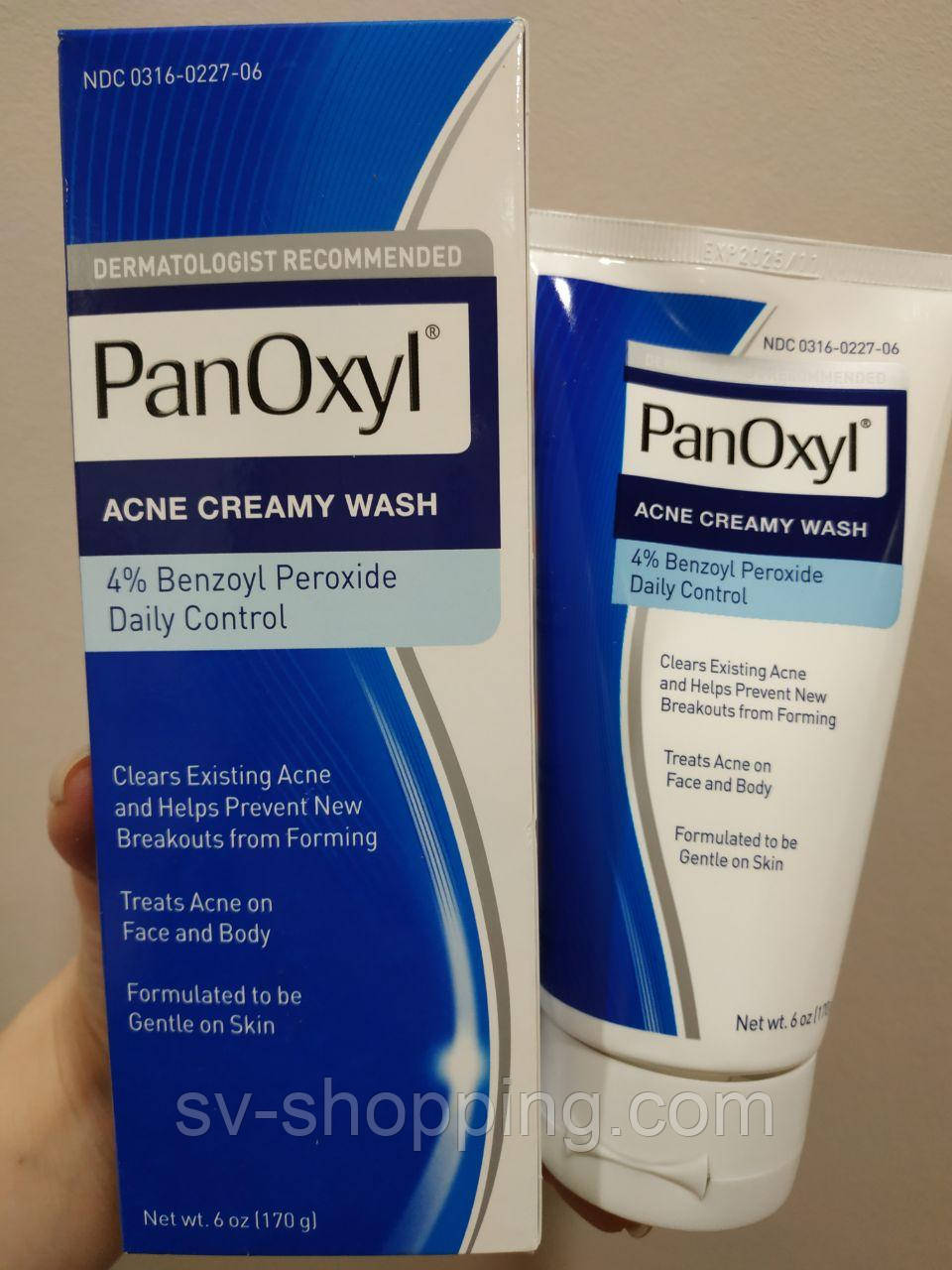 170 g PanOxyl Creamy Acne Wash 4% Benzoyl Peroxide Крем для вмивання з 4% перекисом бензоїлу . Срок до 12/2025