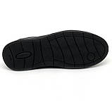 Чорні чоловічі туфлі шкіряні на резинці весна осінь Міда 112472(16) розмір 42, фото 9