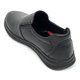 Чорні чоловічі туфлі шкіряні на резинці весна осінь Міда 112472(16) розмір 42, фото 5