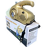 Автомобільний пилосос з компресором 4в1 Vacuum Cleaner компактний з манометром насадками та підсвічуванням, фото 7