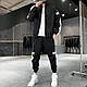 Легкий Чоловічий спортивний костюм з рефлетивом плащівка світловідбивний, фото 3