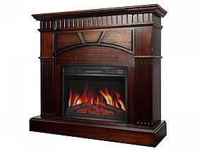 Підлоговий електрокамін з порталом, камінокомплект з обігрівом для дому ArtiFlame LINDOS AF28S Махагон коричневий антик, фото 3