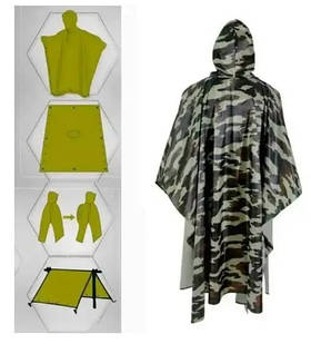 Дощовик пончо тент  3в1 Універсальний камуфляж Solve