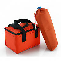 Оранжевый Набор из 2 сумок (Термосумка под бутылку 2л, Термосумка "ЛанчБег" 5,5 л)