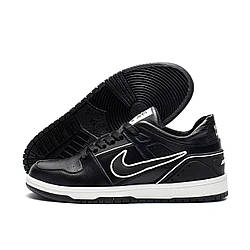 Підліткові дитячі шкіряні кросівки весни/осінь чорні Nike