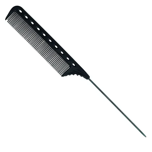 Гребінець з металевим хвостиком Y. S. Park 102 Tail Comb Сarbon Black 220 мм YS-102
