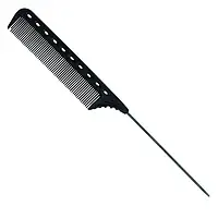 Расческа с металлическим хвостиком Y.S.Park 102 Tail Comb Сarbon Black 220 мм YS-102