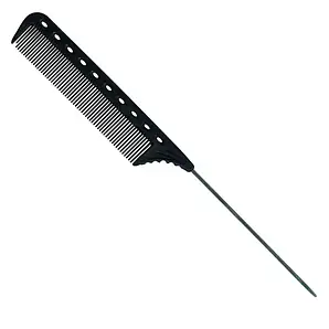 Гребінець з металевим хвостиком Y. S. Park 102 Tail Comb Сarbon Black 220 мм YS-102