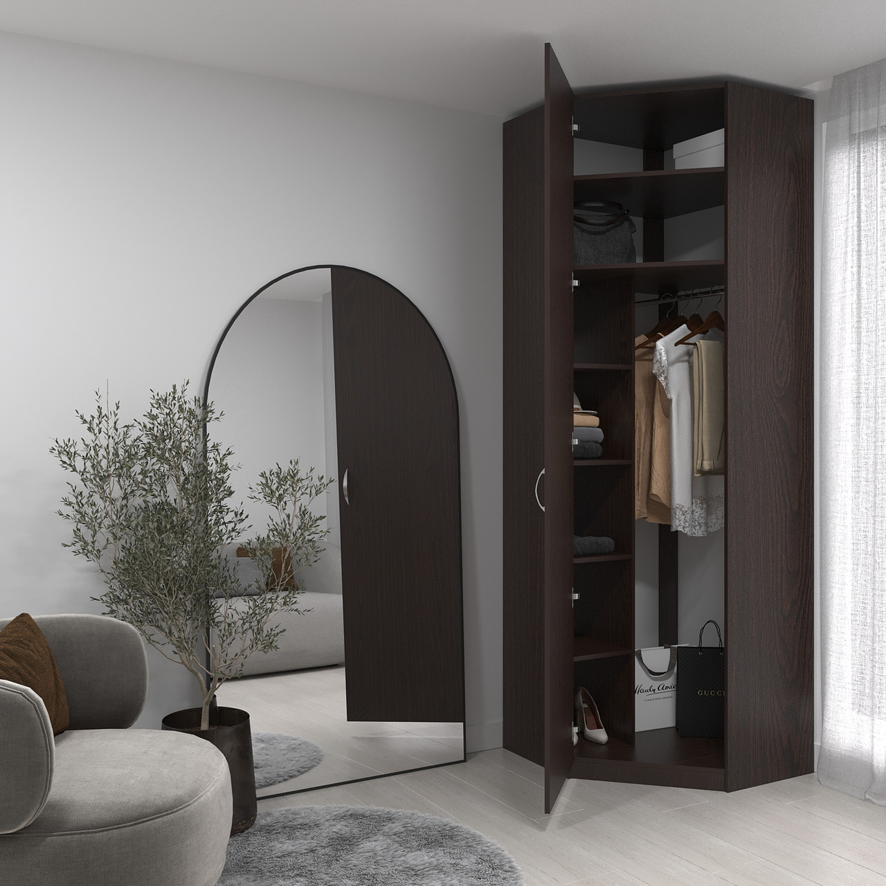 Шафа Кутова 2400х900х900 мм Венге Магія, фото 1