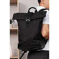 Молодежный текстильный рюкзак городской рюкзак РОЛ ТОП повседневный черный рюкзак для работы ноутбука